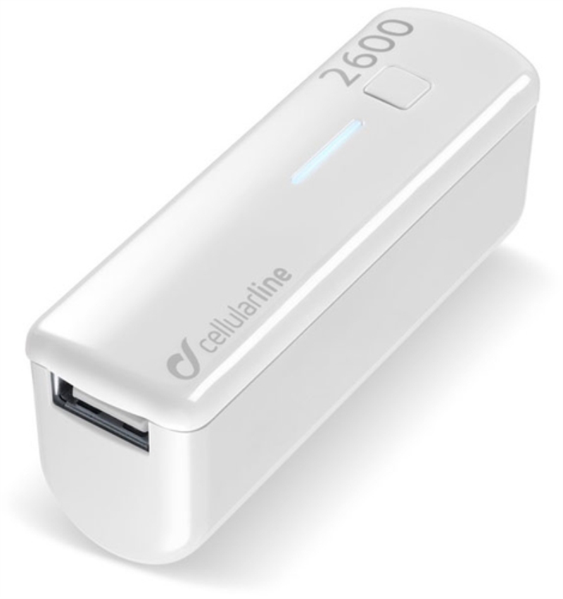 CELLULARLINE PowerBank 2600 mAh Cellular Line bianco